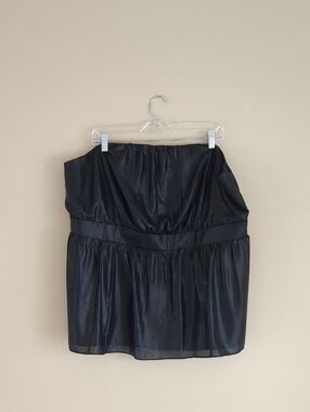 26 Lane Bryant Black Tube Top Wet Look